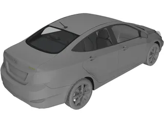 Hyundai Solaris 3D Model preview