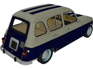 Renault 4 3D Model preview