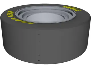 Wheel Assembly FSAE 3D Model preview