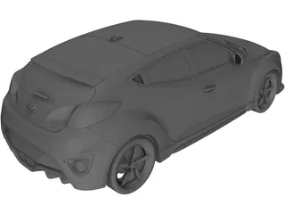 Hyundai Veloster (2011) 3D Model preview