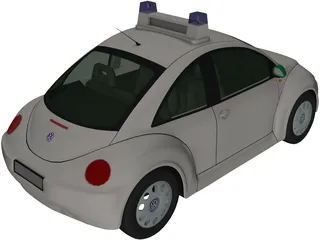Volkswagen Beetle Police 3D Model preview