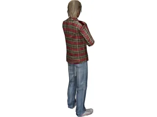 Male Teen 3D Model preview