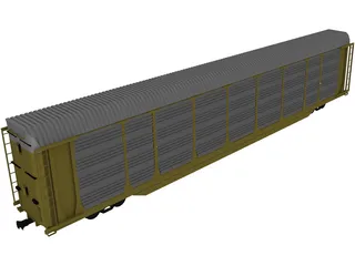 Railroad AutoCarrier 3D Model preview