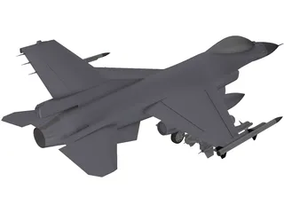 F-16 Fighting Falcon 3D Model preview