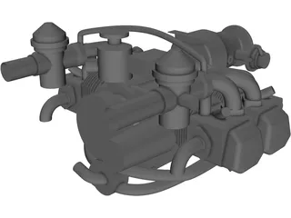 Rotax 912 Engine 3D Model preview