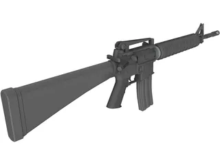 M16A2 3D Model preview