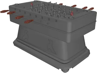Foosball Table 3D Model preview