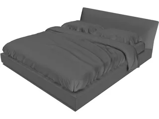Bed with Sailor Trim 3D Model preview