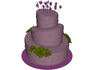 Cake Sweet 16 3D Model preview