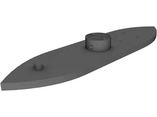 US Ironclad Monitor 3D Model preview