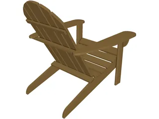 Chair Adirondak 3D Model preview