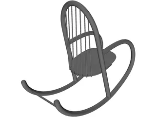 Chair Rocker 3D Model preview