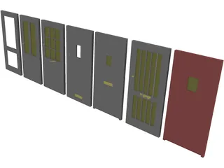 Door Collection 3D Model preview