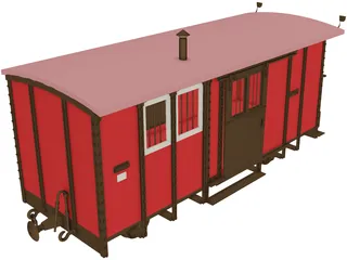 Post Wagon 3D Model preview