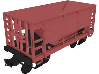 Union Pacific Wagon 3D Model preview