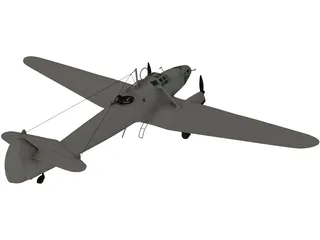 Focke-Wulf Fw 58B 3D Model preview
