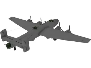 Handley Page Halifax B.III 3D Model preview
