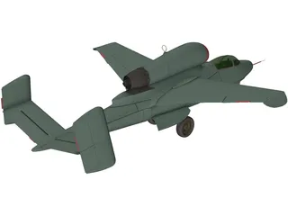Heinkel He 162 A-2 Salamander 3D Model preview