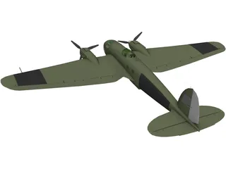 Heinkel He 111 H 3D Model preview