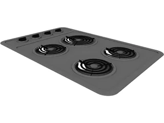 Stove Top 3D Model preview
