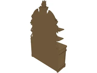 Victorian Sideboard 3D Model preview