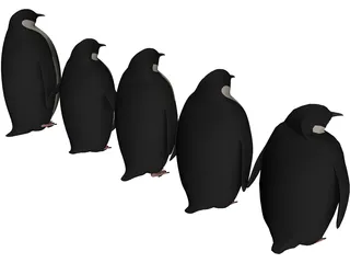 Penguins 3D Model preview