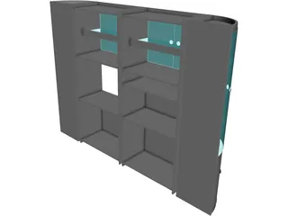 Wall Unit 3D Model preview