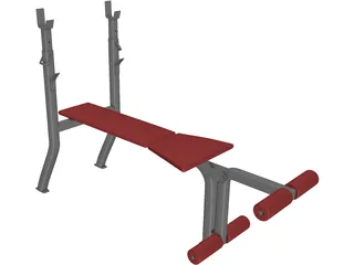Weight Bench 3D Model preview