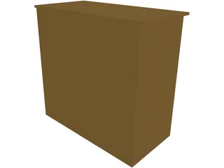 Bathroom Cabinet 3D Model preview