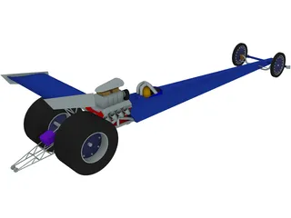 Dragster 3D Model preview