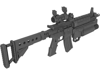 Gun 3D Model preview