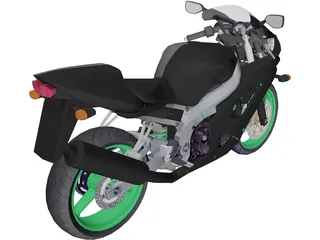 Kawasaki ZX9 3D Model preview