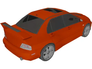 Mitsubishi Lancer Evolution VIII (2003) 3D Model preview