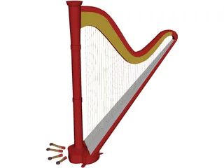 Harp 3D Model preview