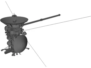 Cassini Orbiter NASA Probe 3D Model preview