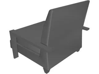 Chair with Arms 3D Model preview