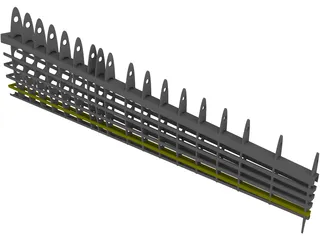 Aircraft Wing Structure 3D Model preview