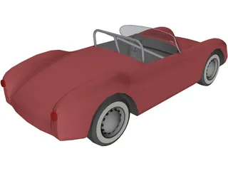 Porsche Roadster (1955) 3D Model preview