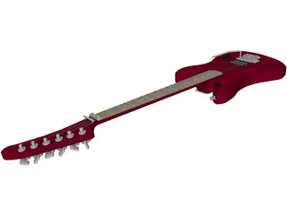 Guitar Kramer Baretta Van Halen 3D Model preview