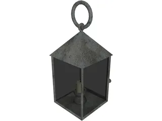 Handheld Candle Lantern 3D Model preview