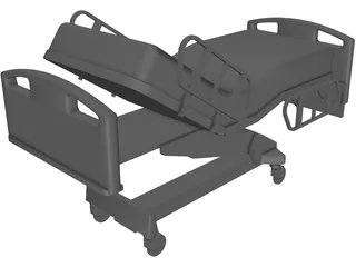 Bed Hospital Incline 3D Model preview