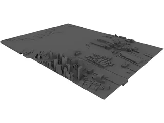 City Part Boston South 3D Model preview
