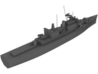 Oslo Class Frigate 3D Model preview