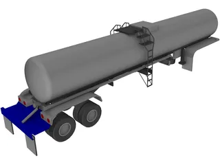 Trailer Tanker 3D Model preview