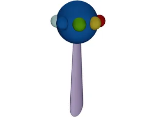 Baby Rattle 3D Model preview