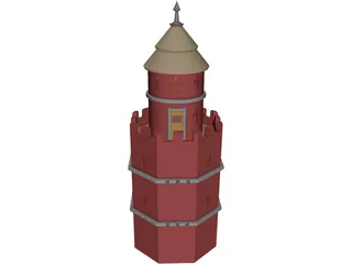 Gothic Tower 3D Model preview