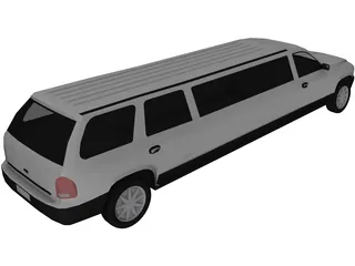 Dodge Durango Limo 3D Model preview