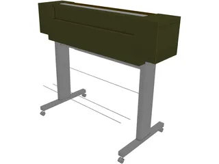 Plotter HP650C 3D Model preview