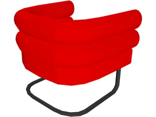 Chair Bibendum 3D Model preview