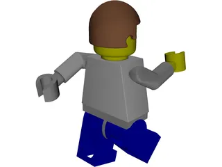 Lego Man 3D Model preview